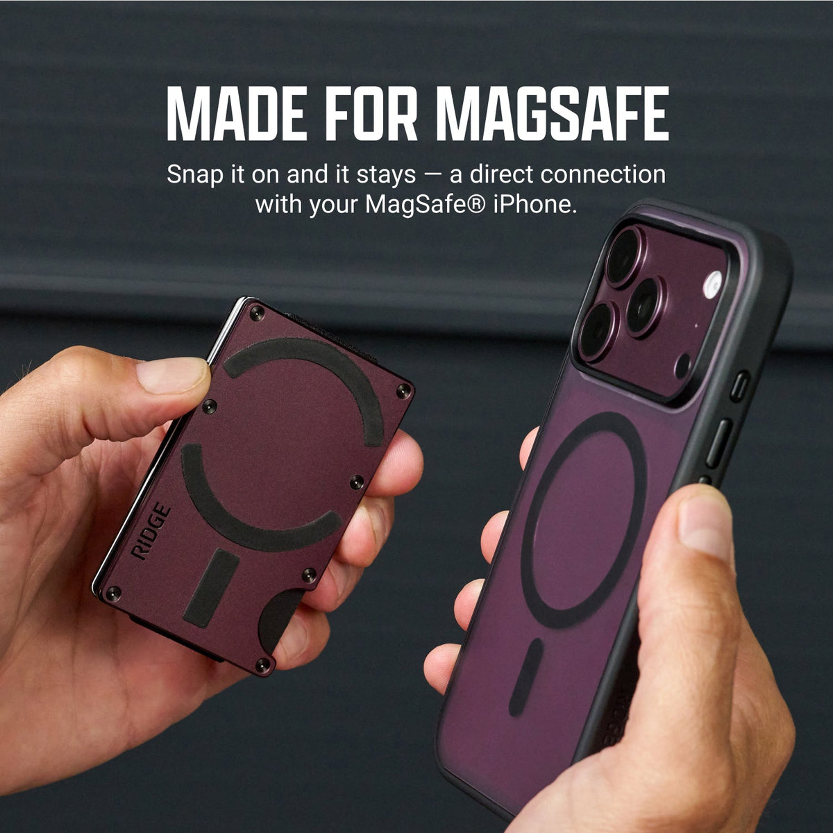 Ridge Wallet for MagSafe - Atomic Purple