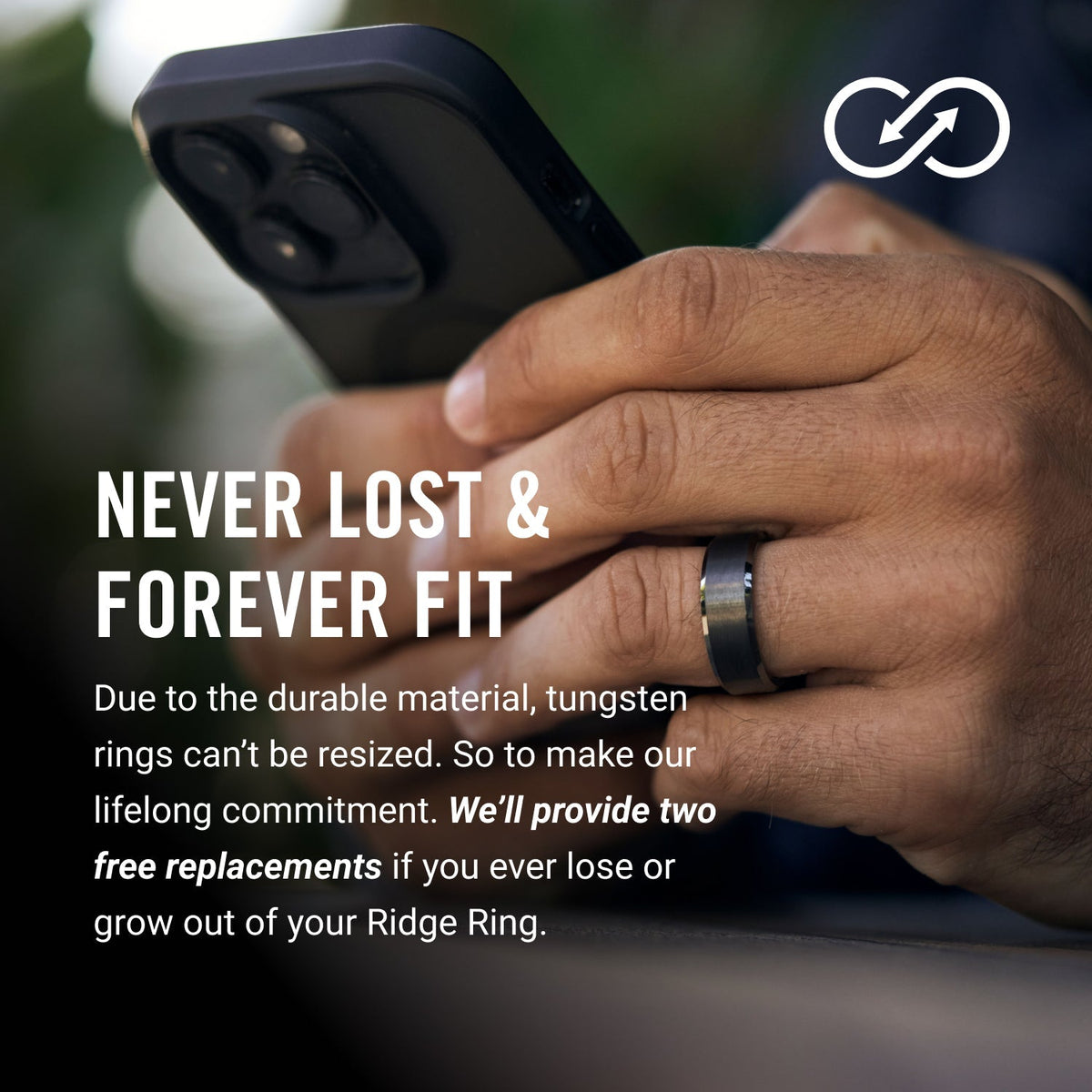 8mm Silicone Ring Set - Royal Black