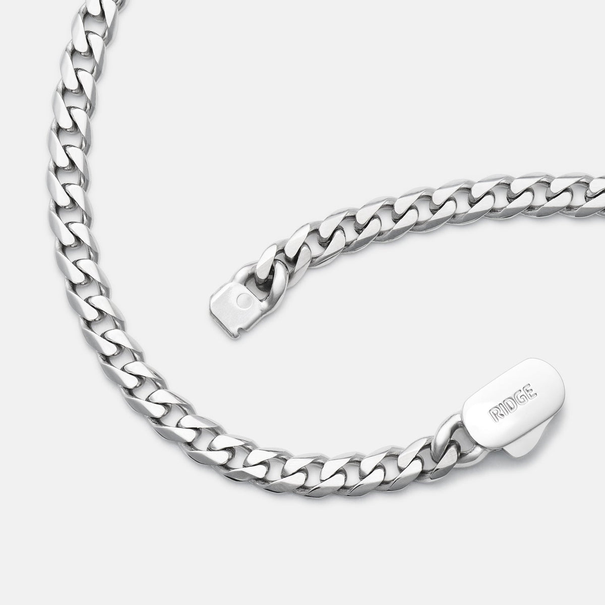 5mm Curb Chain - Platinum - 20"
