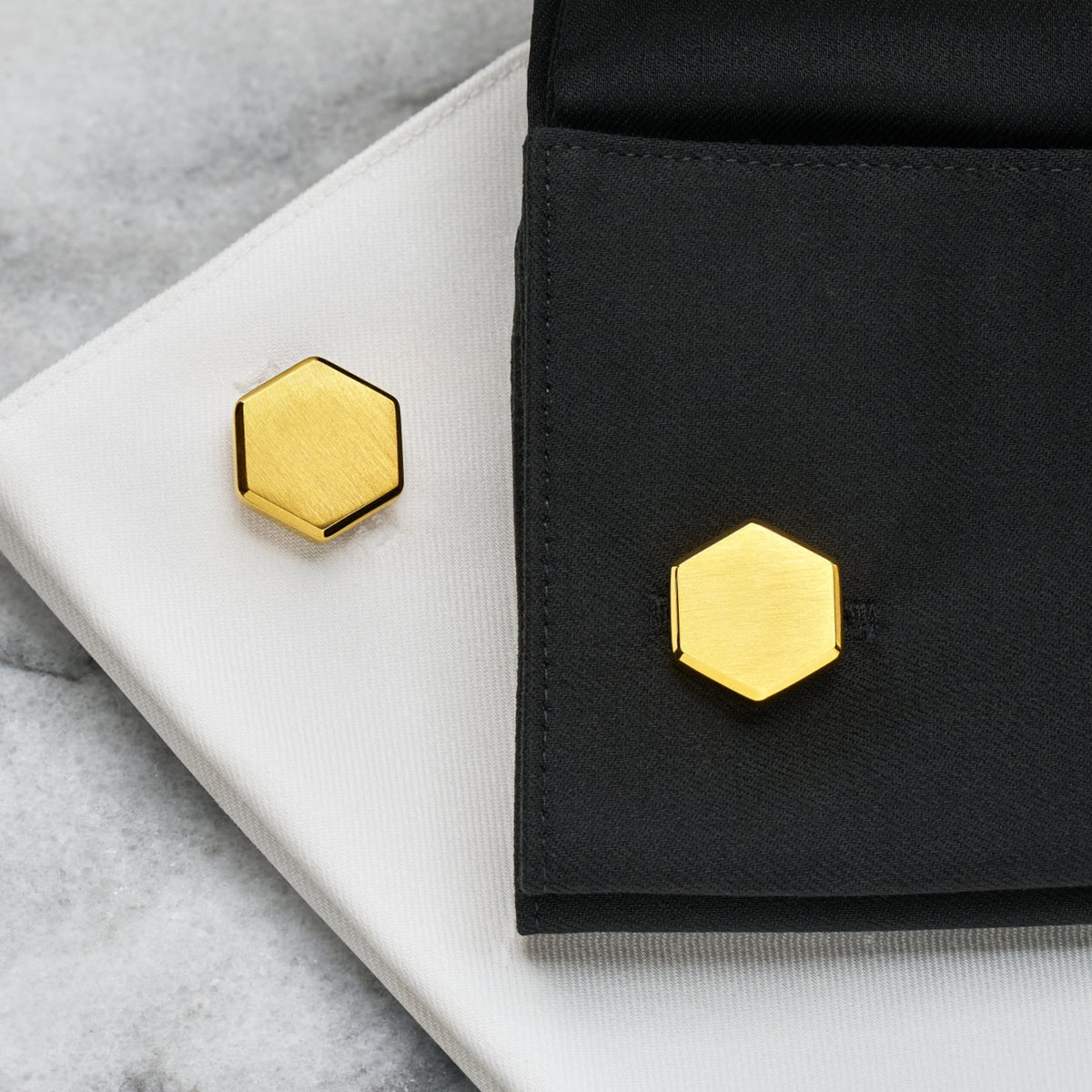 Tie Bar & Cufflinks Kit - 24K Gold