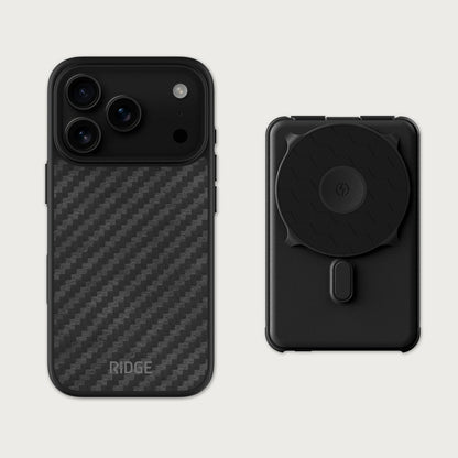 Ridge Everyday Charging Kit - iPhone 18 Pro - Carbon Fiber 3K