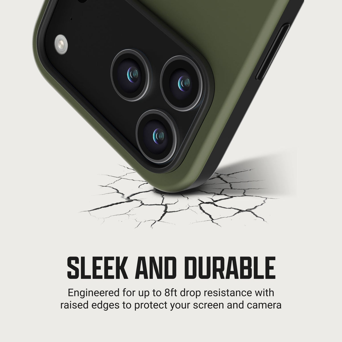 Ridge Everyday Charging Kit - iPhone 18 Pro Max - Matte Olive — case infographic 2