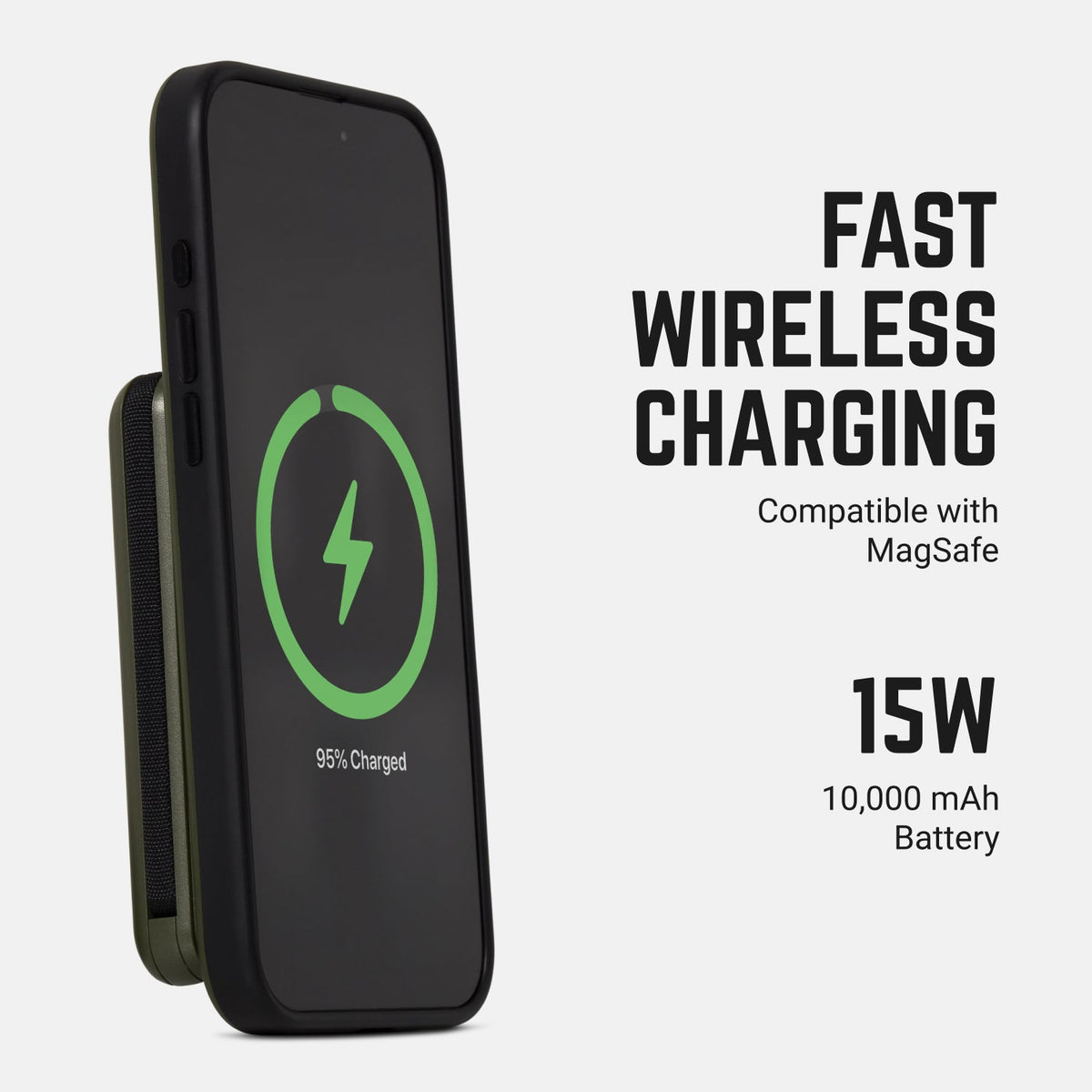 Ridge Everyday Charging Kit - iPhone 18 Pro Max - Matte Olive — power bank infographic 1