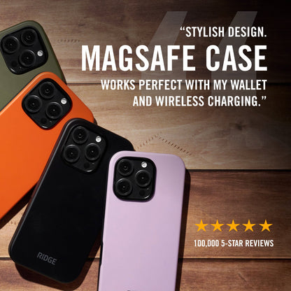 Ridge Phone Case - Midnight Black Leather - iPhone 16