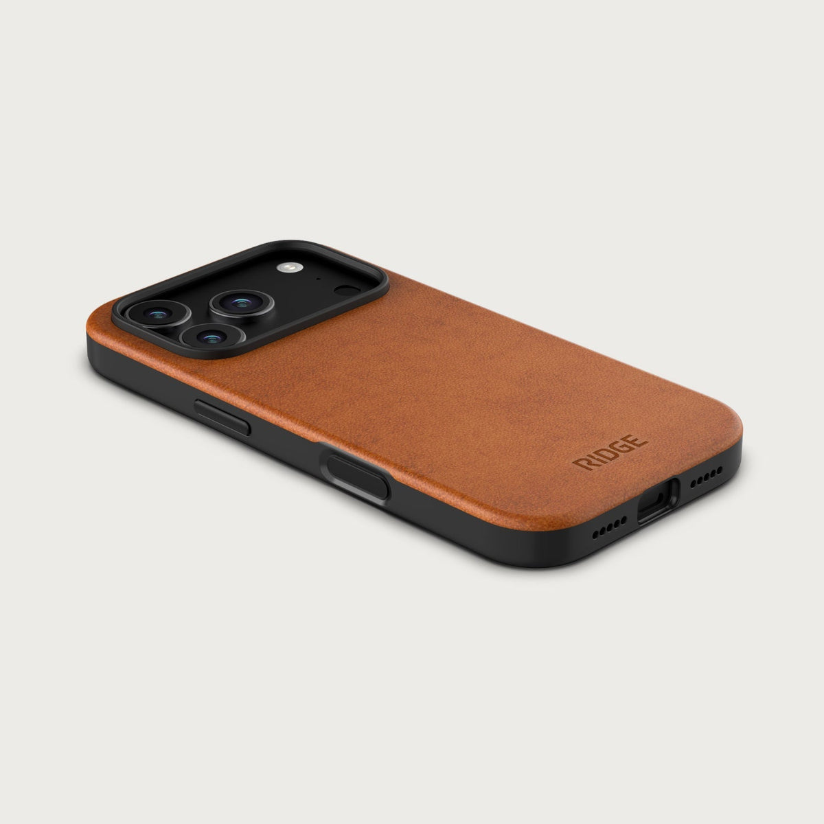 Ridge Phone Case - iPhone 18 Pro Max - Tobacco Brown Leather